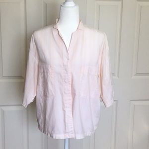 Esprit peach cotton camp shirt